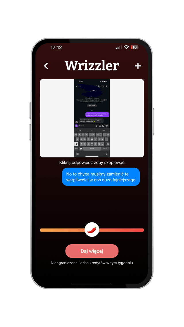 Screenshot funkcji aplikacji